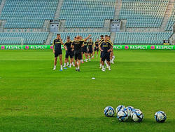 Тренировка сборной Украины во Вроцлаве