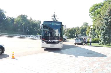 Прибытие «Динамо» на матч с «Ворсклой»