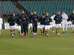 Тренировка сборной Украины в Люксембурге