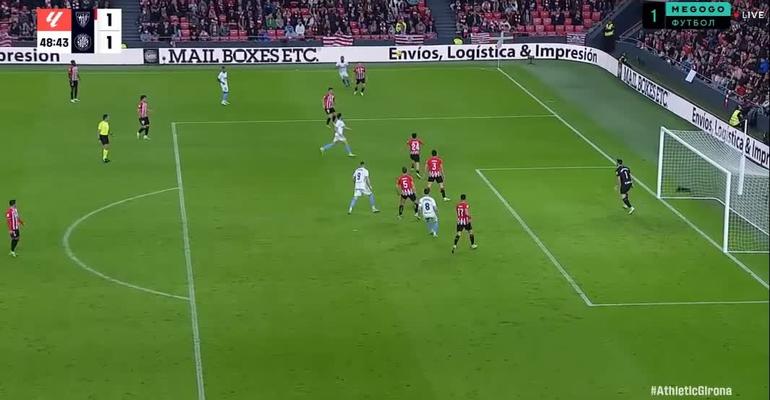 Гол Цыганкова в матче «Атлетик» — «Жирона»