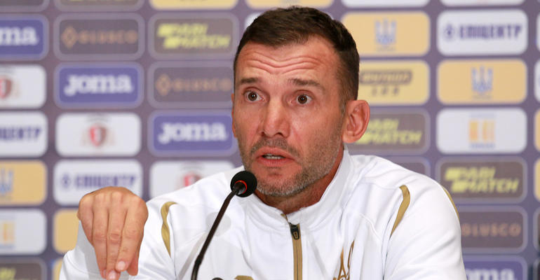 Украина — Германия: предматчевая пресс-конференция Андрея Шевченко и Руслана Малиновского