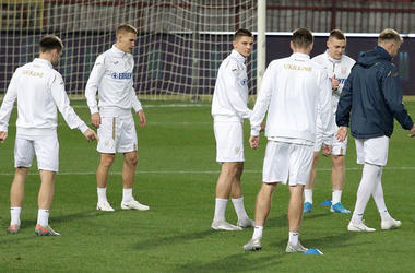 Сербия — Украина: предматчевая тренировка сборной Украины в Белграде