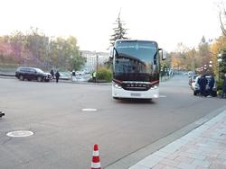 Приезд «Динамо» на стадион на матч с «Шахтером»