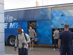 Прибытие «Динамо» на матч с «Оболонью»