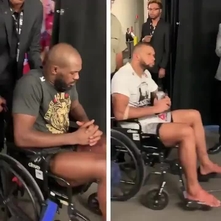 Video Ufc 239 Jones And Santos On Wheelchairs